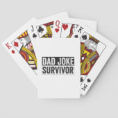 Pap Joke Survivor Funny Vaderdag Gift Pokerkaarten (Achterkant)