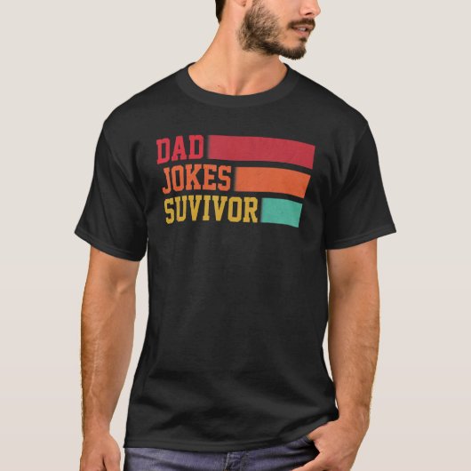 Pap Jokes Survivor Father Son Daughter Matching th T-shirt (Voorkant)