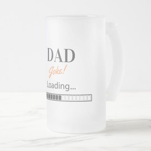 Pap Joks Loading Frosted Glass Beer Mok (Voorkant rechts)
