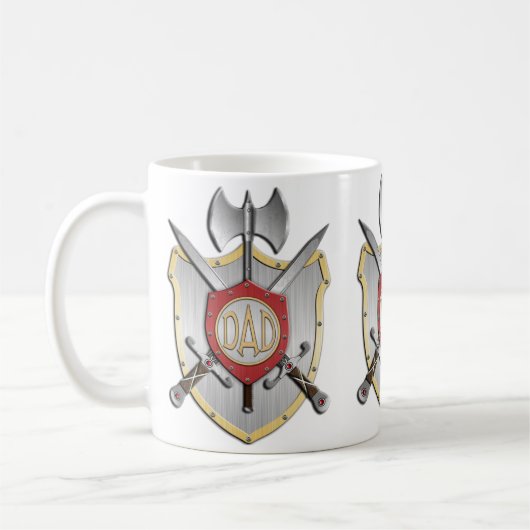 Pap Knight Battle Crest Koffiemok (Links)