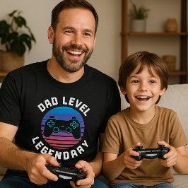 Pap Level Legendary Game Controller Vaderdag T-shirt
