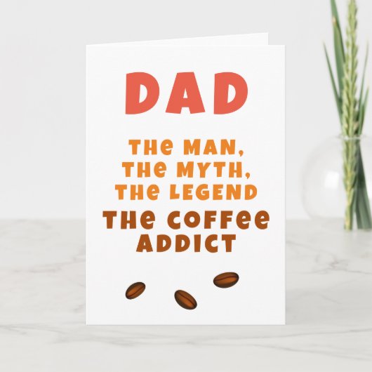 Pap Man Myth Legend Koffieverslaafde Grappige Vade Kaart (Voorkant)