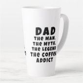 Pap Man Myth Legend Koffieverslaafde Grappige Vade Latte Mok (Rechterhoek)