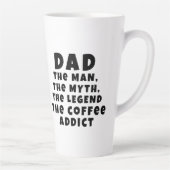 Pap Man Myth Legend Koffieverslaafde Grappige Vade Latte Mok (Rechts)