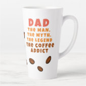 Pap Man Myth Legend Koffieverslaafde Grappige Vade Latte Mok (Rechts)