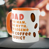 Pap Man Myth Legend Koffieverslaafde Grappige Vade Mok