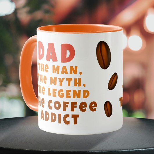 Pap Man Myth Legend Koffieverslaafde Grappige Vade Mok