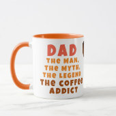 Pap Man Myth Legend Koffieverslaafde Grappige Vade Mok (Links)