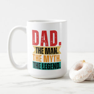 Pap man mythe legende grappige retro, diep geschok koffiemok