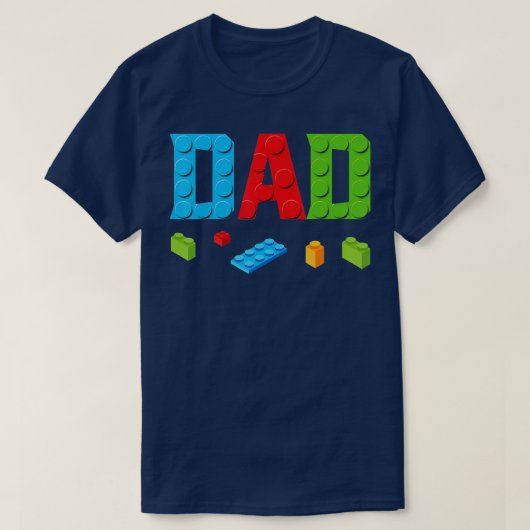 Pap Master Builder Building Bricks Bloks Family S T-shirt (Design voorkant)
