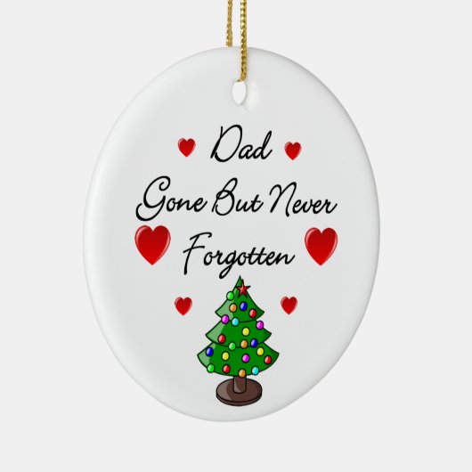 Pap Memorial Ceramic kerstboomversiering Keramisch Ornament (Rechts)