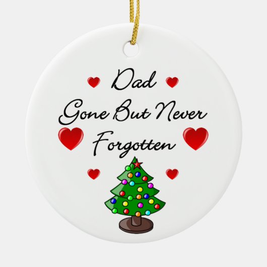 Pap Memorial Ceramic kerstboomversiering Keramisch Ornament (Voorkant)