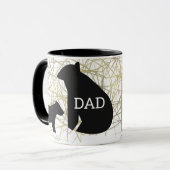 Pap Minimalistische Beer Mok Abstracte Folie (Voorkant links)