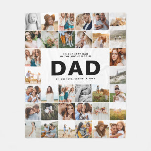 Pap moderne multi-fotovaders dag zwart wit fleece deken