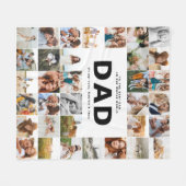 Pap moderne multi-fotovaders dag zwart wit fleece deken (Voorkant (Horizontaal))