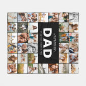 Pap moderne multi-fotovaders dag zwarte witte vlek fleece deken (Voorkant (Horizontaal))