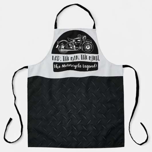 Pap Motorfiets Legend Cool Mannen Vaderdag Schort (Voorkant)
