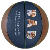 Pap multi-foto typografie blauw-modern basketbal (Verticaal)