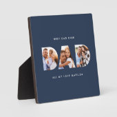 Pap multi-foto typografie blauw-modern fotoplaat (Voorkant)