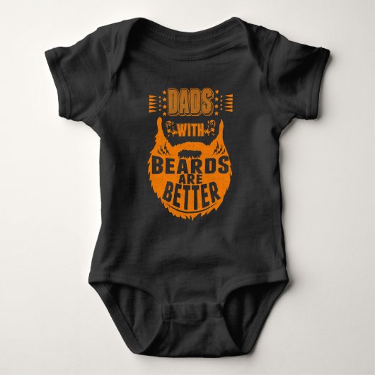 Pap Mustache Husband Beard Vader Romper (Voorkant)