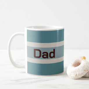 Pap Muted Blauwe Strepen Patroon Koffiemok