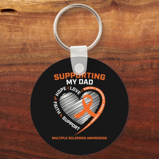 Pap Mw. Pap Multiple Sclerose Pap MS Awareness Sleutelhanger (Voorkant)