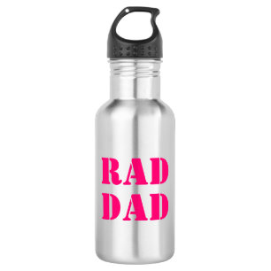 Pap neon hot roze zwarte moderne typografie waterfles