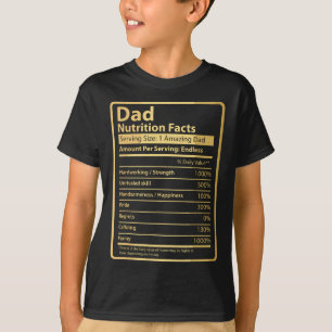 Pap Nutrition Facts Vaderdag Gift for Dad T-shirt