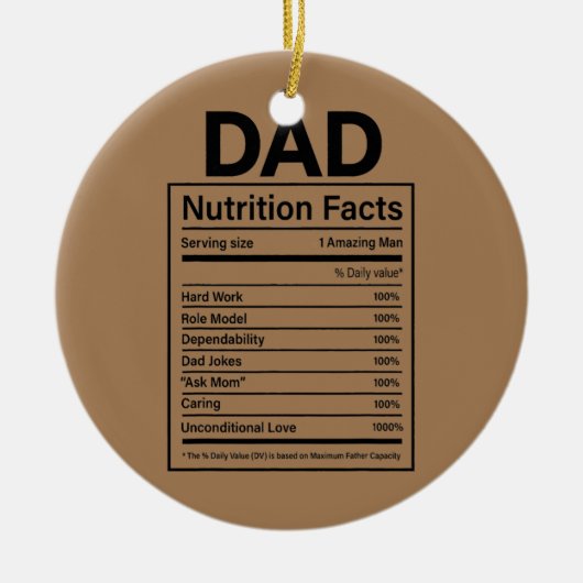 Pap Nutrition Feit Beste pap op vaderdag Keramisch Ornament (Voorkant)
