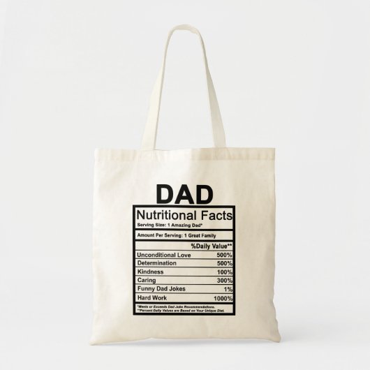 Pap Nutritional Facts Tote Bag (Voorkant)