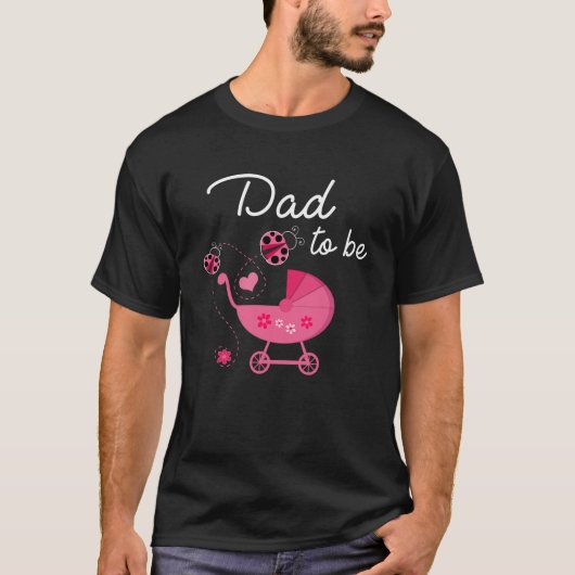 Pap om Ladybug Baby shower Girl Ladybug T-shirt (Voorkant)