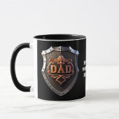 Pap Onwrikbare Beschermer & Hero Fathers Day Black Mok (Links)