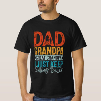 Pap opa groot opa ik blijf gewoon weg. t-shirt