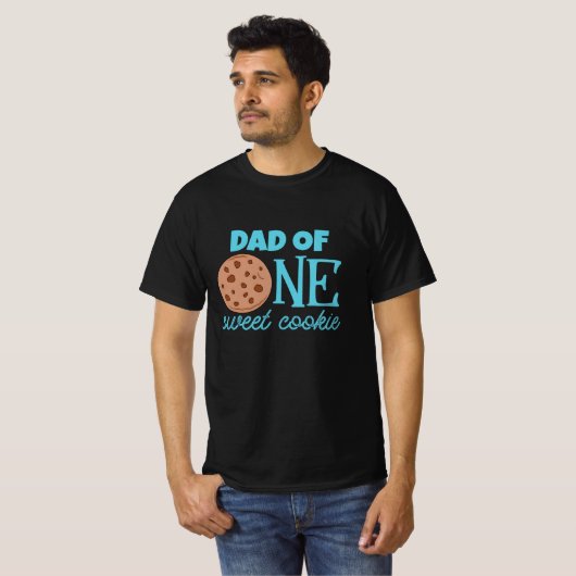 Pap, opa of oom van één koekjesdag. t-shirt (Voorkant volledig)