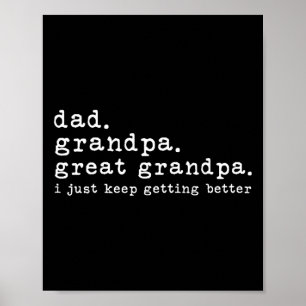 Pap Opa Opa Grappige Vaders Dag Geweldig Poster
