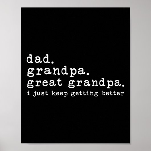 Pap Opa Opa Grappige Vaders Dag Geweldig Poster (Voorkant)
