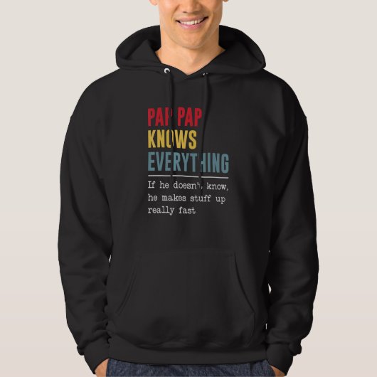 Pap Pap Knows Everything Shirt Funny Father's Day (Voorkant)