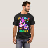 Pap Pap Pap van de Baby-vogelhaaienpap Pap Shark C T-shirt (Voorkant volledig)