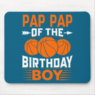 Pap pap van de jarige basketball t shirt muismat