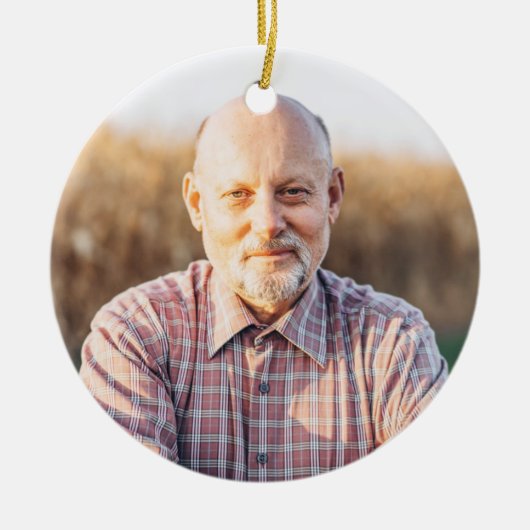 Pap papa Definitie Kerstmis Keramisch Ornament (Voorkant)