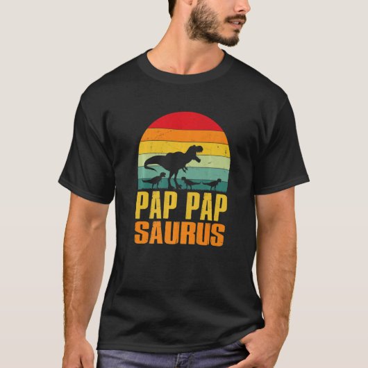 Pap Papsaurus Rex Dinosaur Pap Pap Saurus Family M T-shirt (Voorkant)