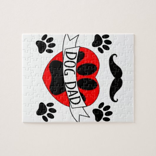 Pap Paw en rode harttekening Legpuzzel (Horizontaal)