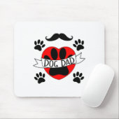 Pap Paw en rode harttekening Muismat (Met muis)