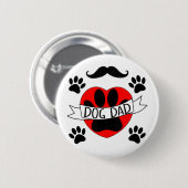 Pap Paw en rode harttekening Ronde Button 5,7 Cm (Voorkant /achterkant)
