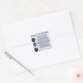 Pap Poem 50th Birthday Vierkante Sticker (Envelop)