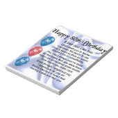 Pap Poem 80th Birthday Notitieblok (Gedraaid)