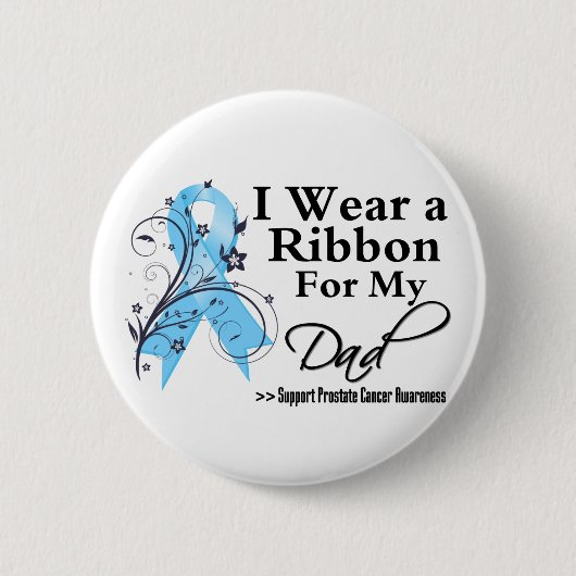 Pap Prostate Cancer Ribbon Ronde Button 5,7 Cm (Voorkant)