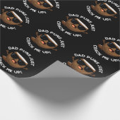 Pap Puns bekrak me op Funny Coconut Pun Dark BG Cadeaupapier (Hoek)