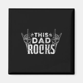 Pap Rocks Rock N Roll Heavy Metal Fathers Day Magneet