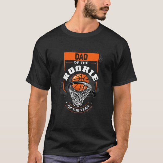 Pap Rookie van het Jaar Basketbal Pap van de Rooki T-shirt (Voorkant)